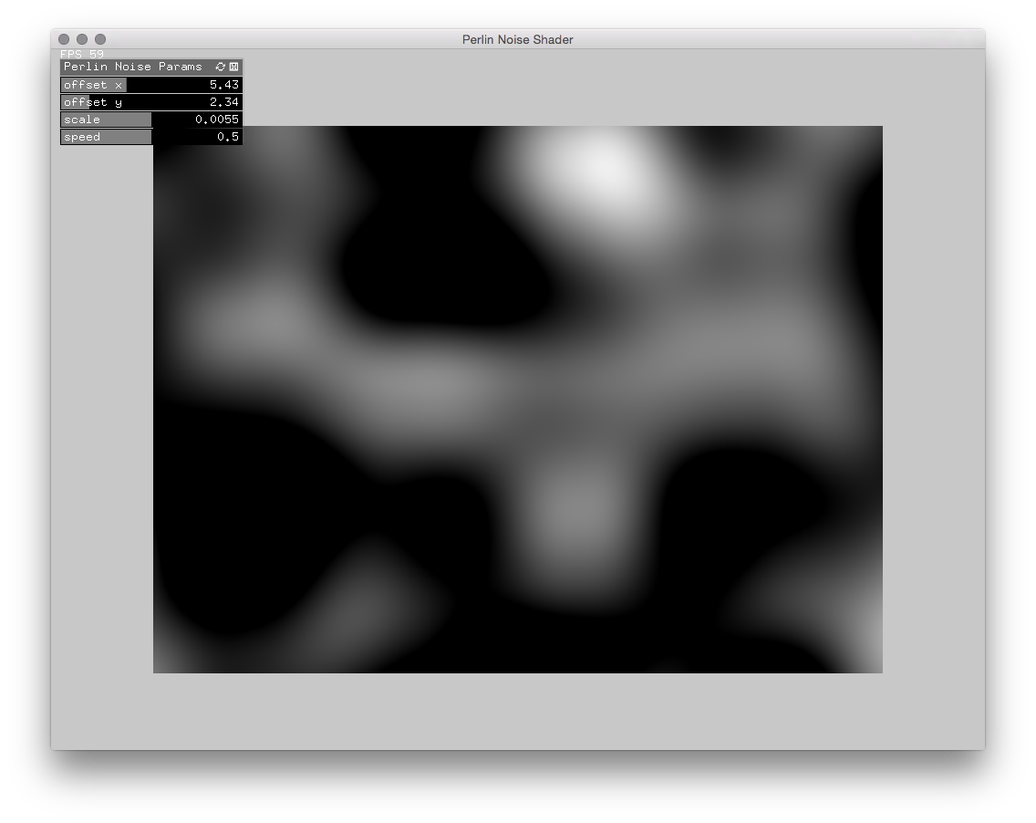 Screenshot of 'Perlin Noise Shader' example application